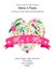 Beautiful feminine wedding floral invitation for same-sex couple