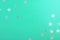 Beautiful festive mint background with silver stars