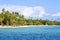 Beautiful Fiji atoll island with white beach