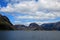 Beautiful fiord with mountains in the Bernardo O`Higgins National Park, Chile