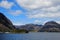Beautiful fiord with mountains in the Bernardo O`Higgins National Park, Chile