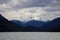 Beautiful fiord with mountains in the Bernardo O`Higgins National Park, Chile