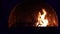 Beautiful Fire Close Up. Video Clip of Burning Firewood in the Fireplace. Firewood Burn in the wood burning stove. 25fps HD