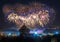 Beautiful firework above Luzhniki stadium and