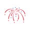 Beautiful firework celebrate vector illustration design