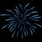 Beautiful firework firecracker with  sparks at night sky. Vector illustration