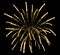 Beautiful firework firecracker with  sparks at night sky. Vector illustration