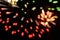 Beautiful fireworks blur background in celebrate day isolate on black background