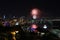 Beautiful fireworks over the city of Baku. Azerbaijan. 2016 year