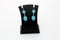 Beautiful firozi turquoise gemstone silver ear rings