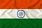 Beautiful flag of india on delicate silk with soft folds in the wind