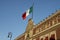 Beautiful flag of Mexico waving from above Palacio de Gobierno or National Palace, Mexico DF, Mexico