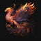 Beautiful Flaming Phoenix. Generative AI