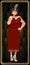 Beautiful flapper woman banner in style art deco