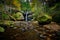 Beautiful Flat Lick Falls with Fall colors near Gray Hawk, Kentucky