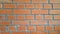 Beautiful flat wall of red brick, texture or background, closeup