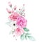 Beautiful floral arrangement with various flowers for cards composition elements