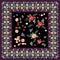Beautiful floral bandana print with garland of roses and bell flowers