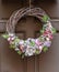 Beautiful floral Easter wreath