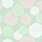 Beautiful floral pattern in pink and mint color,