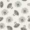 Beautiful floral seamless pattern with dandelion flower