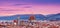 Beautiful Florence sunset city skyline with Florence Duomo Panorama of Florence, Italy