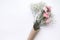 Beautiful flower bouquet on white background.Love,romance,