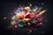 Beautiful Flower Explosion. AI generated Illustration