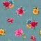 Beautiful flower pattern, floral colorful seamless allover design,Textile Design.wallpaper with texture background - illustration