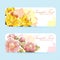 Beautiful flower sticker postcards