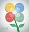 Beautiful flower template, Can be used for workflow layout, banner, diagram, web design, infographic Vector Eps10