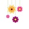 beautiful flowers naturals hanging isolated icon