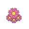 beautiful flowers naturals isolated icon