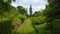 Beautiful flowers, trees and plants and garden landscaping in Sissinghurst Caslte Gardens