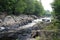 Beautiful Flowing River in New York Wilderness