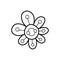 Beautiful Folkloric Flower, Nature Inspired Design Element