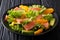 Beautiful food: salad of salted salmon, oranges, avocado and let