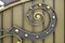 Beautiful forged decoration of metal gates