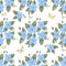 Beautiful Forget-me-not flowers. Watercolor. Floral seamless pattern pattern