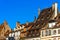 Beautiful form of old roofs, Strasbourg, sunny winter day