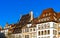 Beautiful form of old roofs, Strasbourg, sunny winter day