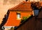 Beautiful form of old roofs, Strasbourg, sunny winter day