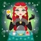 Beautiful fortune teller with red hair