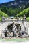 Beautiful Fountain at the back of the castle Linderhof in Germany
