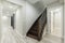 Beautiful foyer looking up hardwood stairs