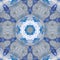 Beautiful fractal flower in blue sky and white, effect ceramic tile