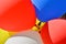 Beautiful fresh colors of balloons close up