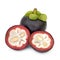 Beautiful fresh mangosteen isolate on white background