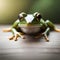 Beautiful frog with big eyes - ai generated image