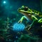 Beautiful frog at night - ai generated image
